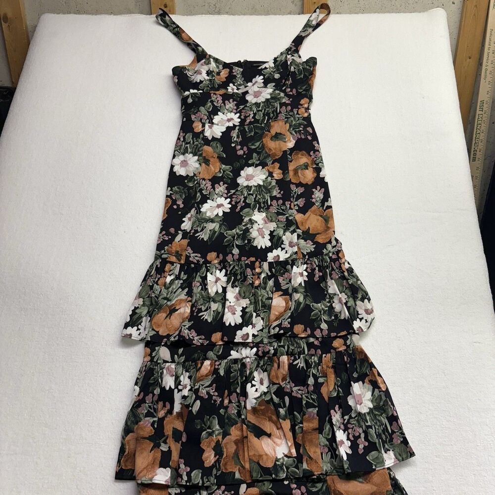 Abercrombie & Fitch Black Floral Ruffled Maxi Dress - Picture 2 of 7